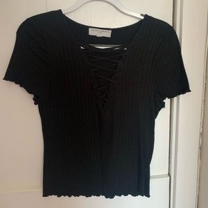 Urban Outfitters Short Sleeve tie up tee
